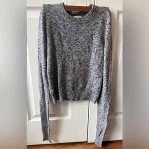 ARITZIA WILFRED Italian Yarn Gray Crew Neck Sweater Soft Knit (XXS)